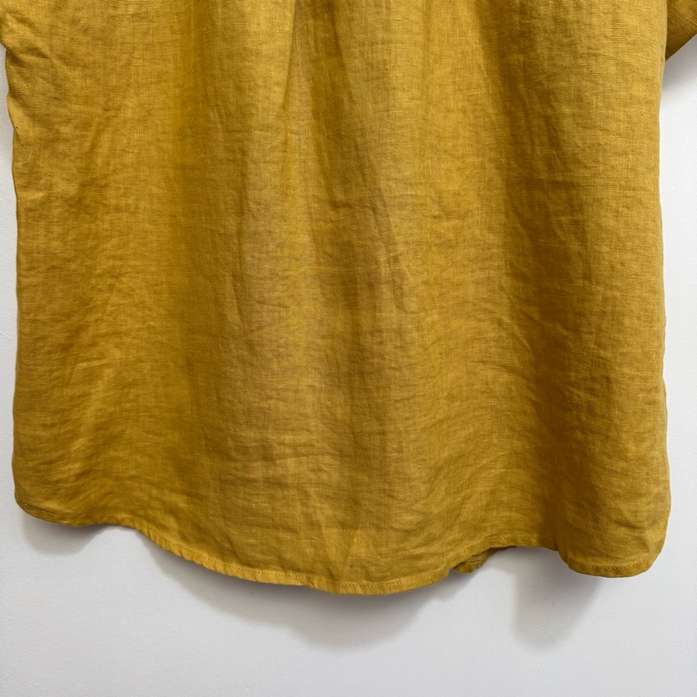 For Cynthia 100% Linen Boxy Button Up Shirt Women XL Petite Relaxed Fit Travel - Picture 8 of 11